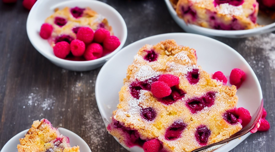 raspberry bread pudding