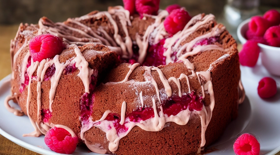 raspberry chocolate chiffon cake