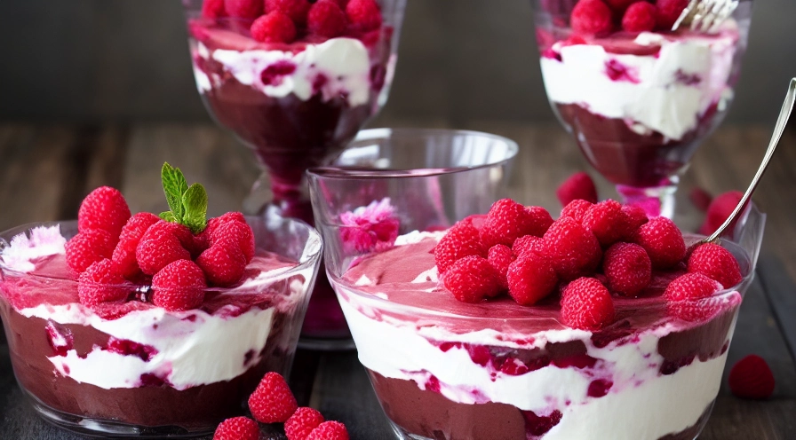 raspberry chocolate mousse trifle