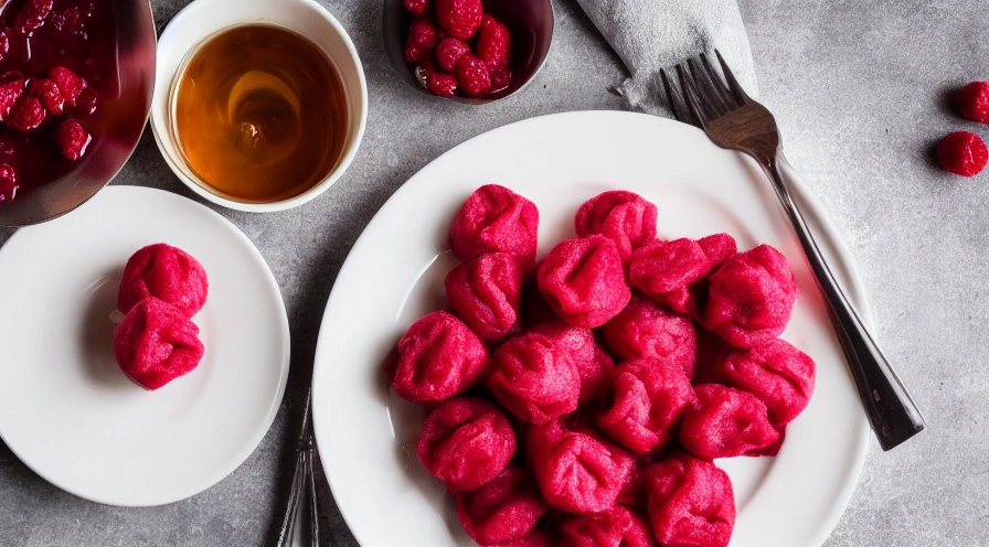 raspberry dumplings