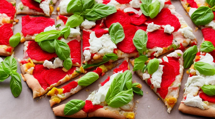 raw vegetable pizza