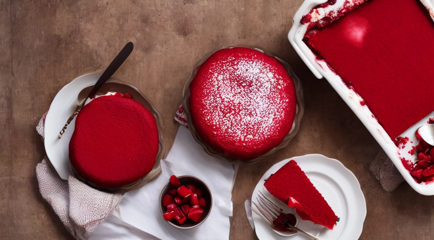 red velvet pudding cake
