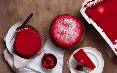 red velvet pudding cake