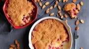rhubarb almond cobbler