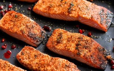 ritz crusted balsamic salmon