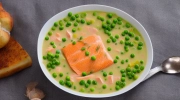 salmon and pea chowder