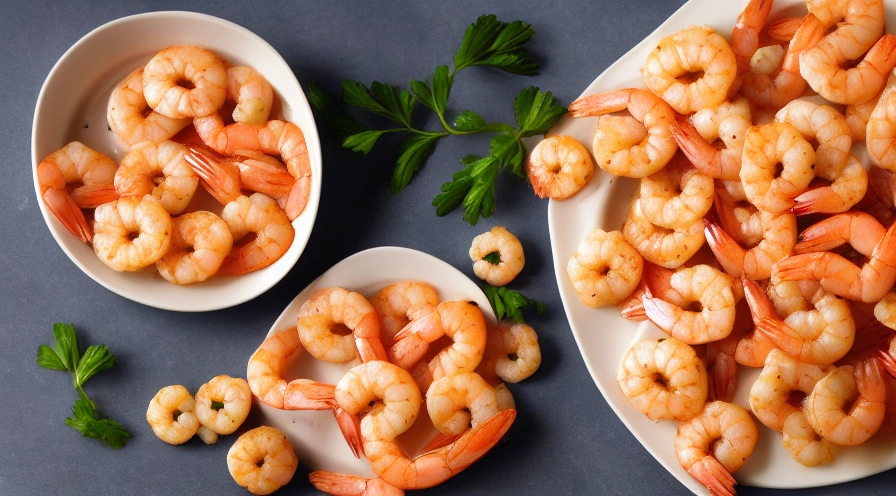shrimp on crackers