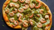 shrimp pesto pizza