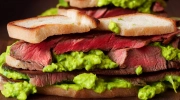 skirt steak guacamole sandwich