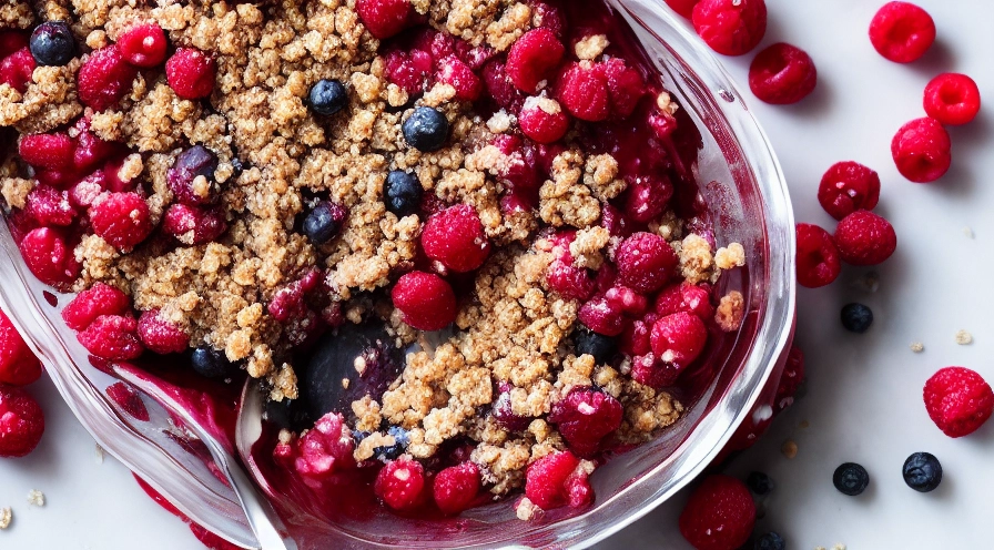 snow capped berry crisp