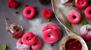 spiced raspberry jelly doughnuts
