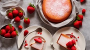 strawberry almond cream cake