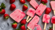 strawberry cheesecake popsicles