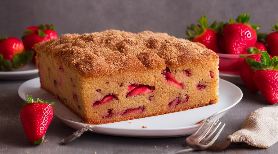 strawberry coffeecake
