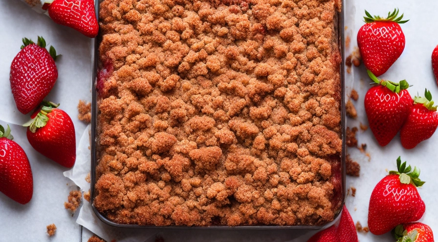 strawberry crumb coffee cake