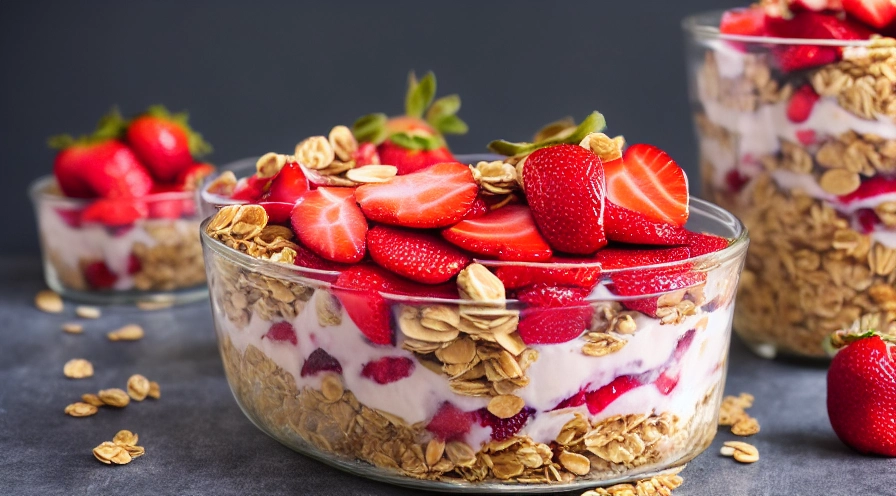 strawberry granola trifle
