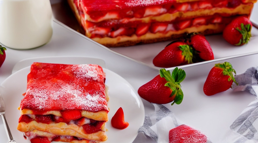 strawberry lasagna dessert