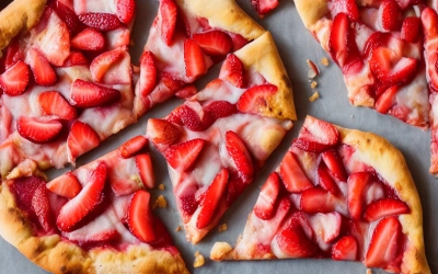 strawberry rhubarb pizza