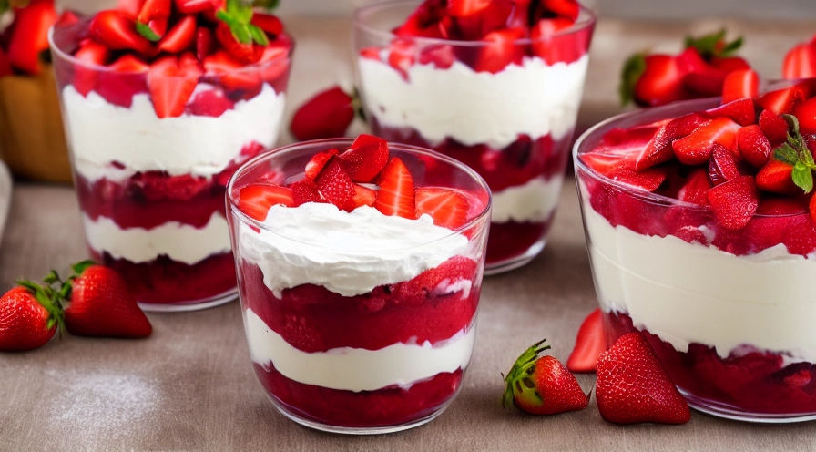 strawberry rum trifle