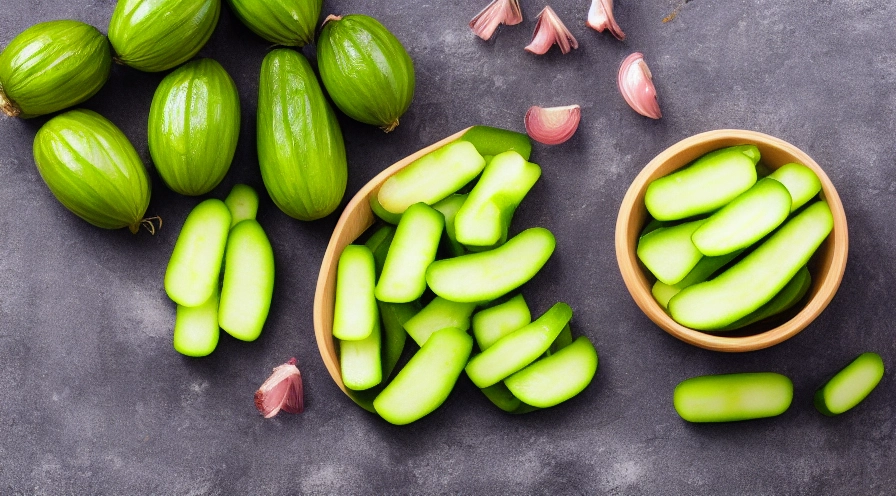 sweet sour cucumbers with onions