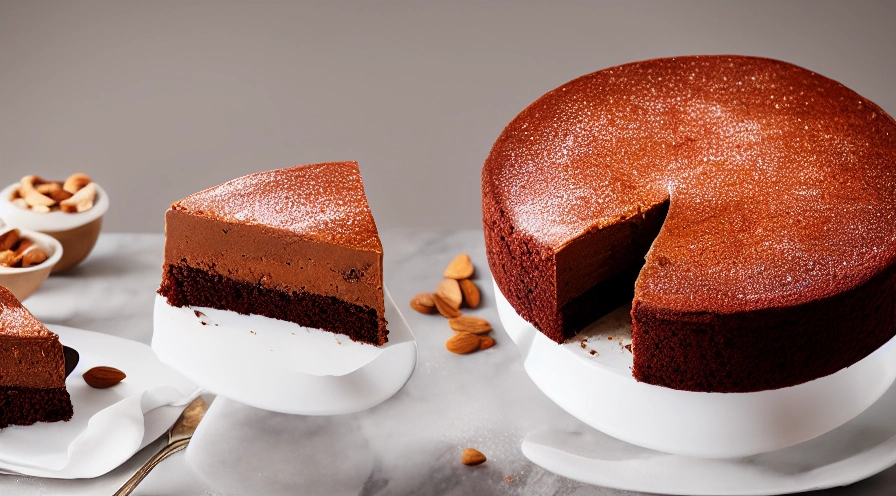 velvet almond fudge cake