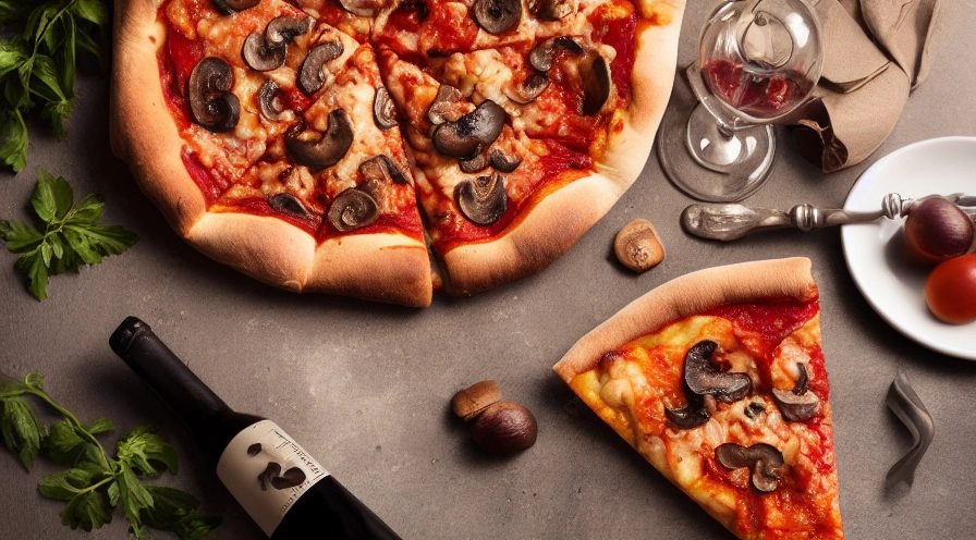 wine mushroom pizza