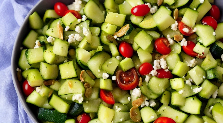 zucchini matchstick salad